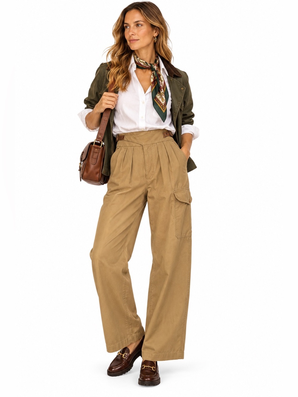 BANANA REPUBLIC Heritage Explorer Cargo Pants Khaki Linen Cotton 6 Utility